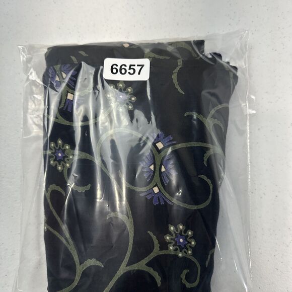 Vintage‎ Maxi Skirt Black Flower Modest Trad Wife 14 Cottage Core Church - Picture 9 of 9